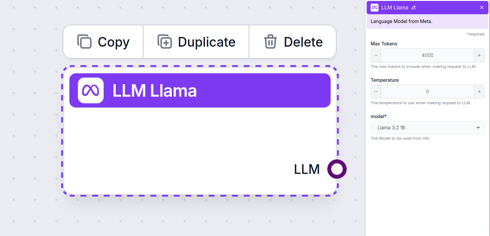 LLM Meta AI Settings