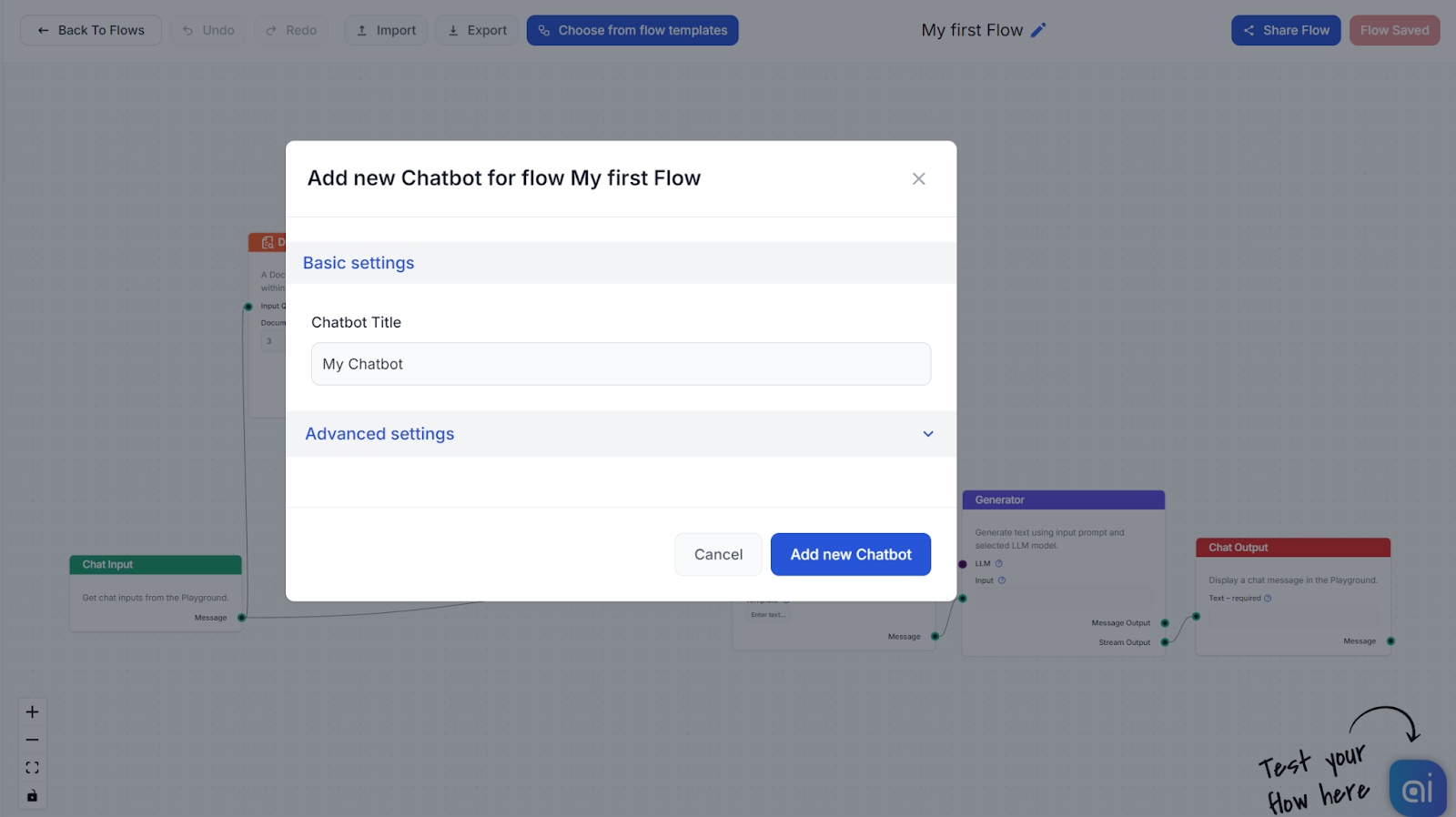 FlowHunt chatbot integration implementation