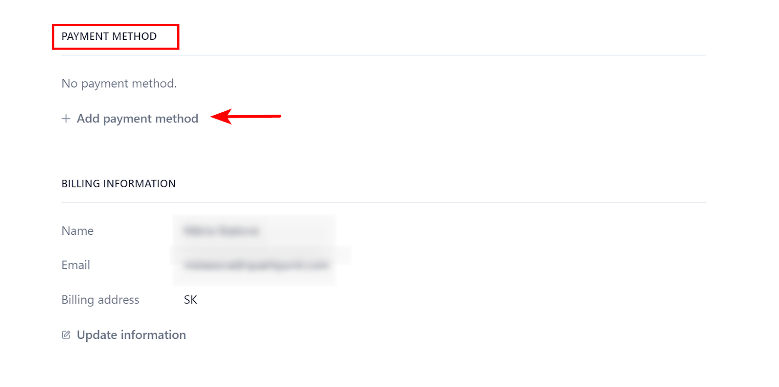 Add payment method in FlowHunt