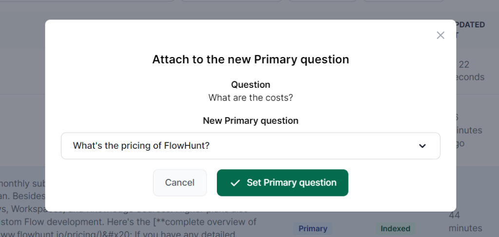 Linking Question in FlowHunt