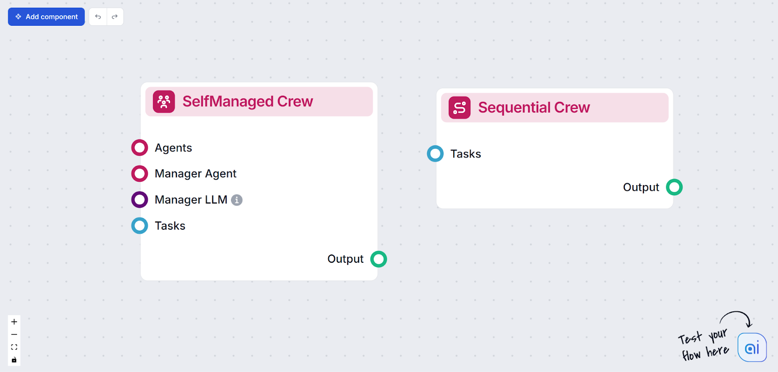 The two crew components side to side