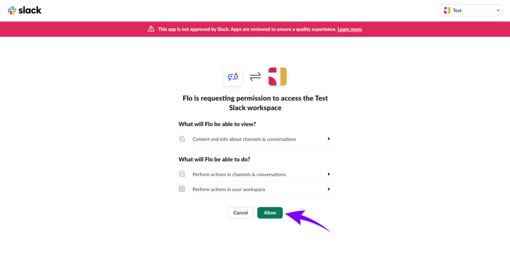 Slack request access