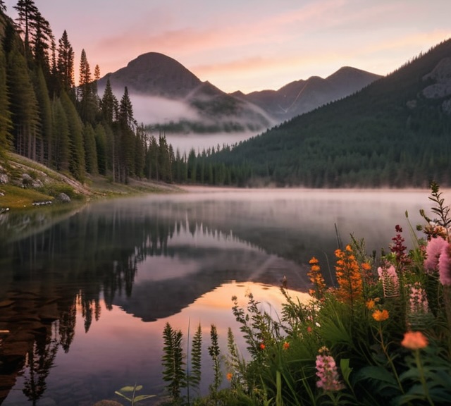 Serene mountain landscape