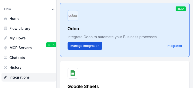 FlowHunt integrations page