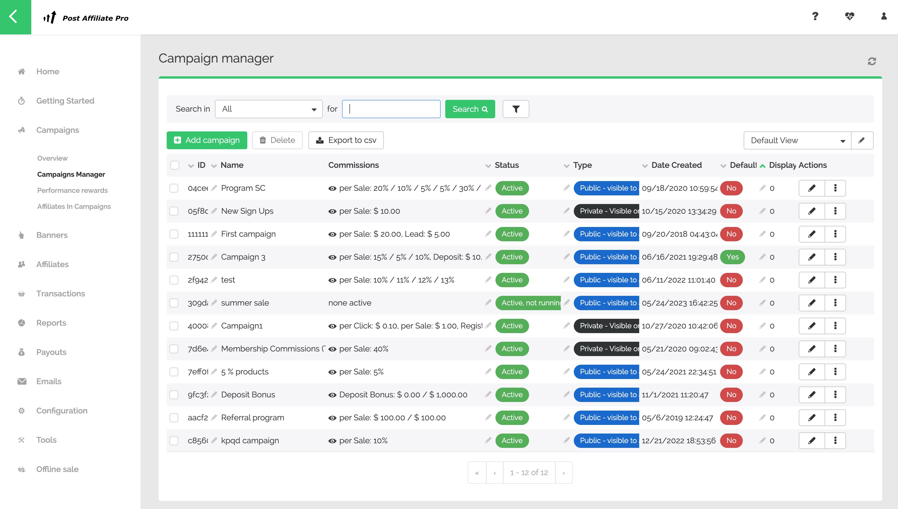 PostAffiliatePro MCP-server