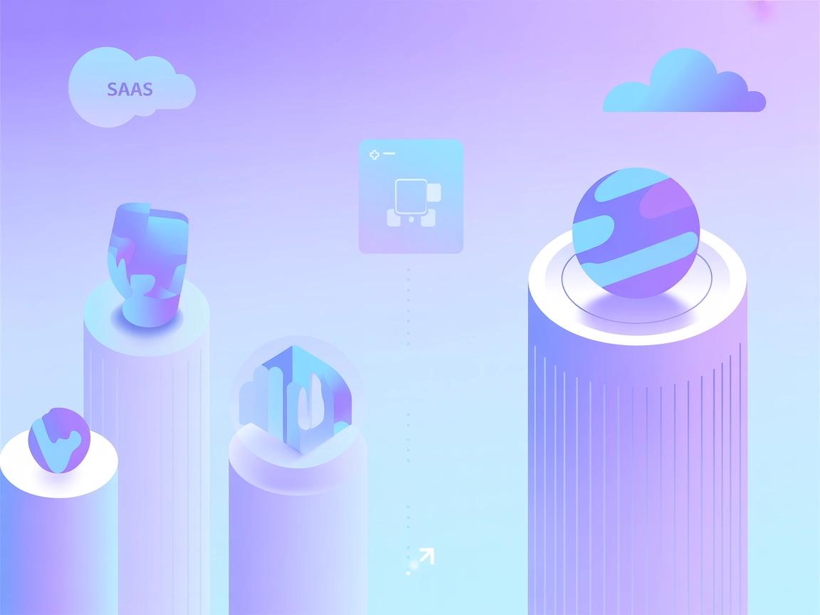 安全なSaaS環境におけるDockerコンテナオーケストレーションを示すミニマルなベクター