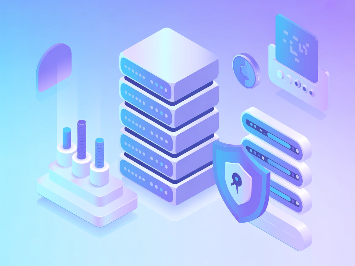 Minimalist S3 storage management vector illustration