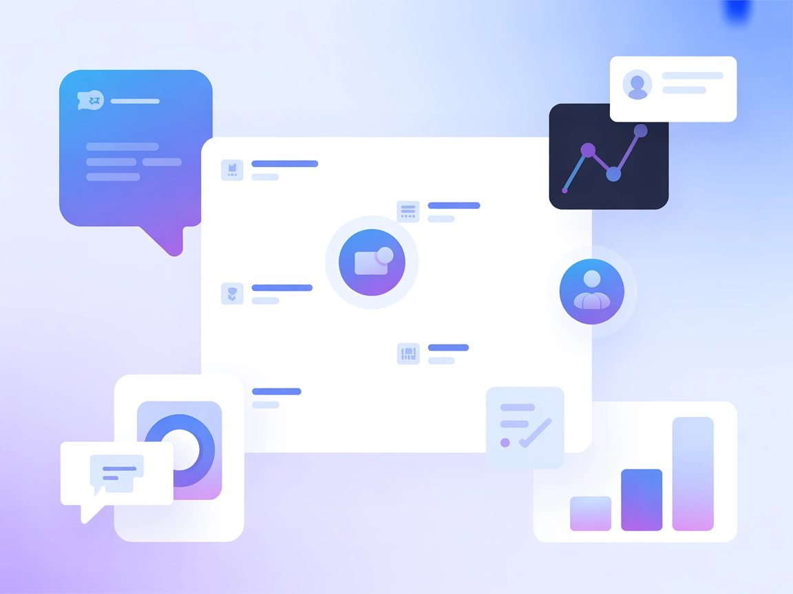Minimalist chat and messaging automation illustration