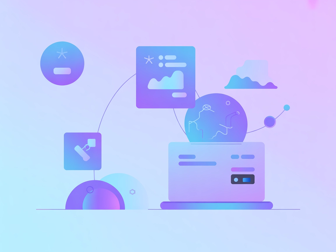 Minimalistische Vektorillustration, die automatisierte Bild- und Videogenerierungs-APIs darstellt