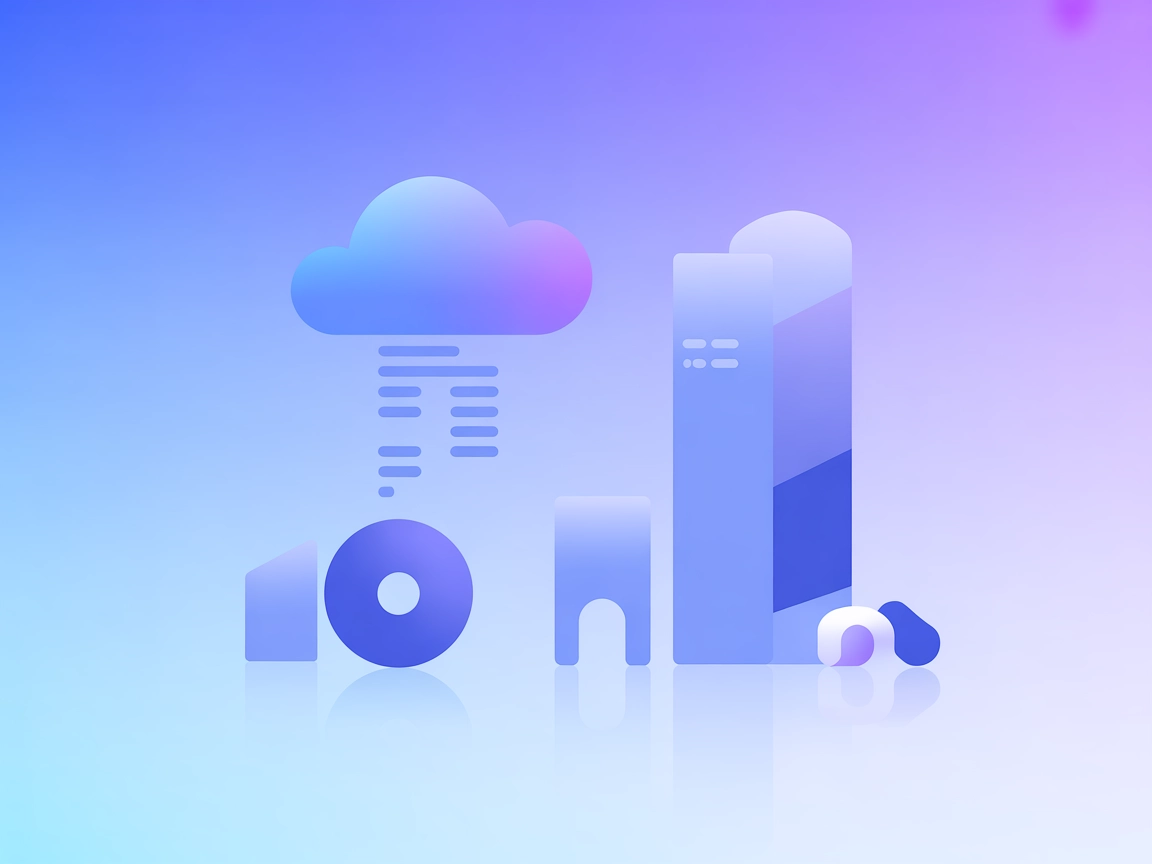 Minimalist vector image representing automated database management