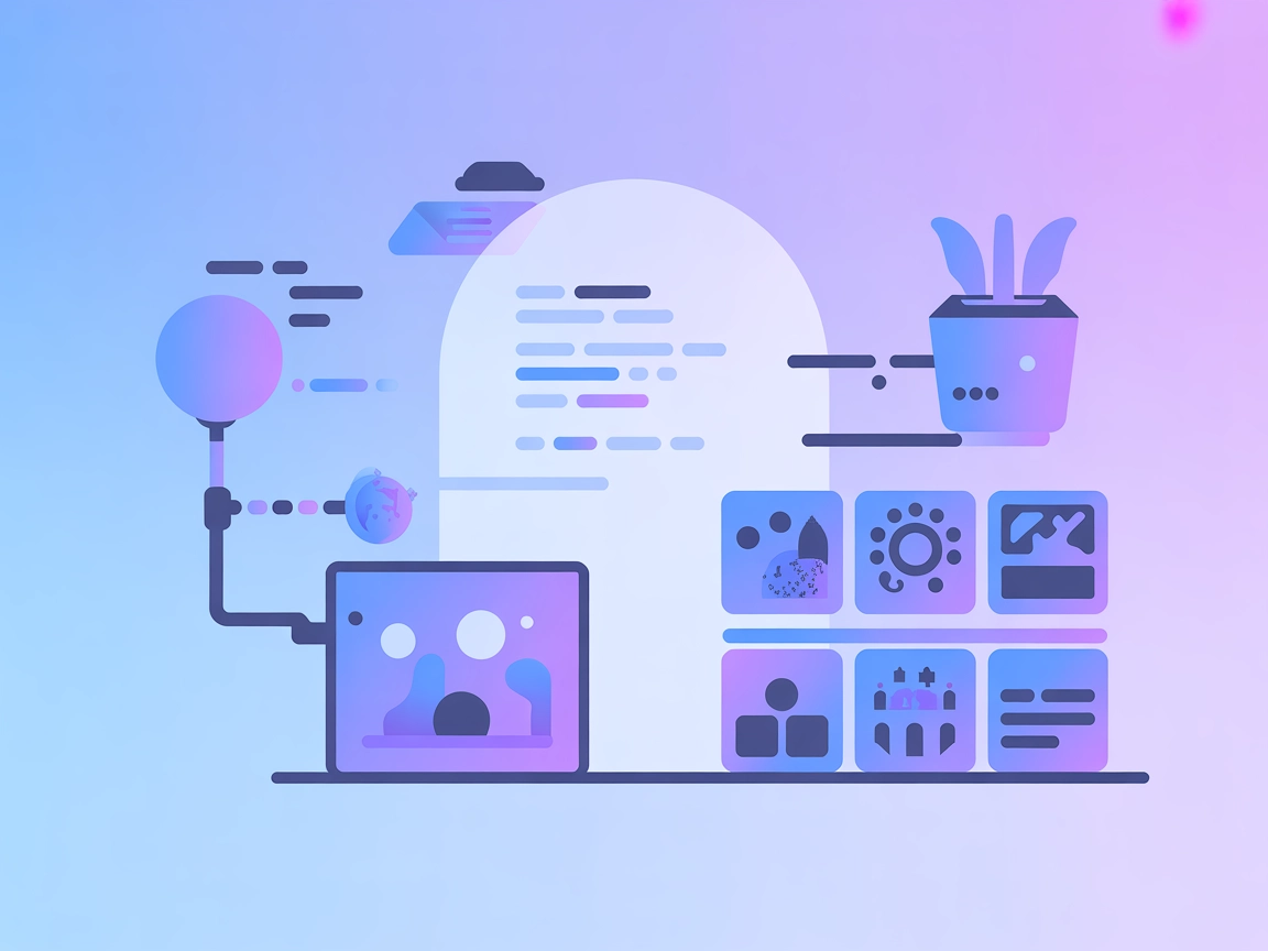 Minimalist vector showing AI managing workflow objects