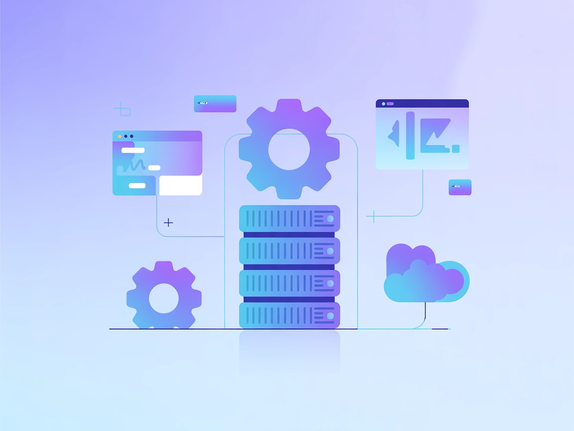 Minimalist SaaS vector with dashboard, cloud sync, and API icons
