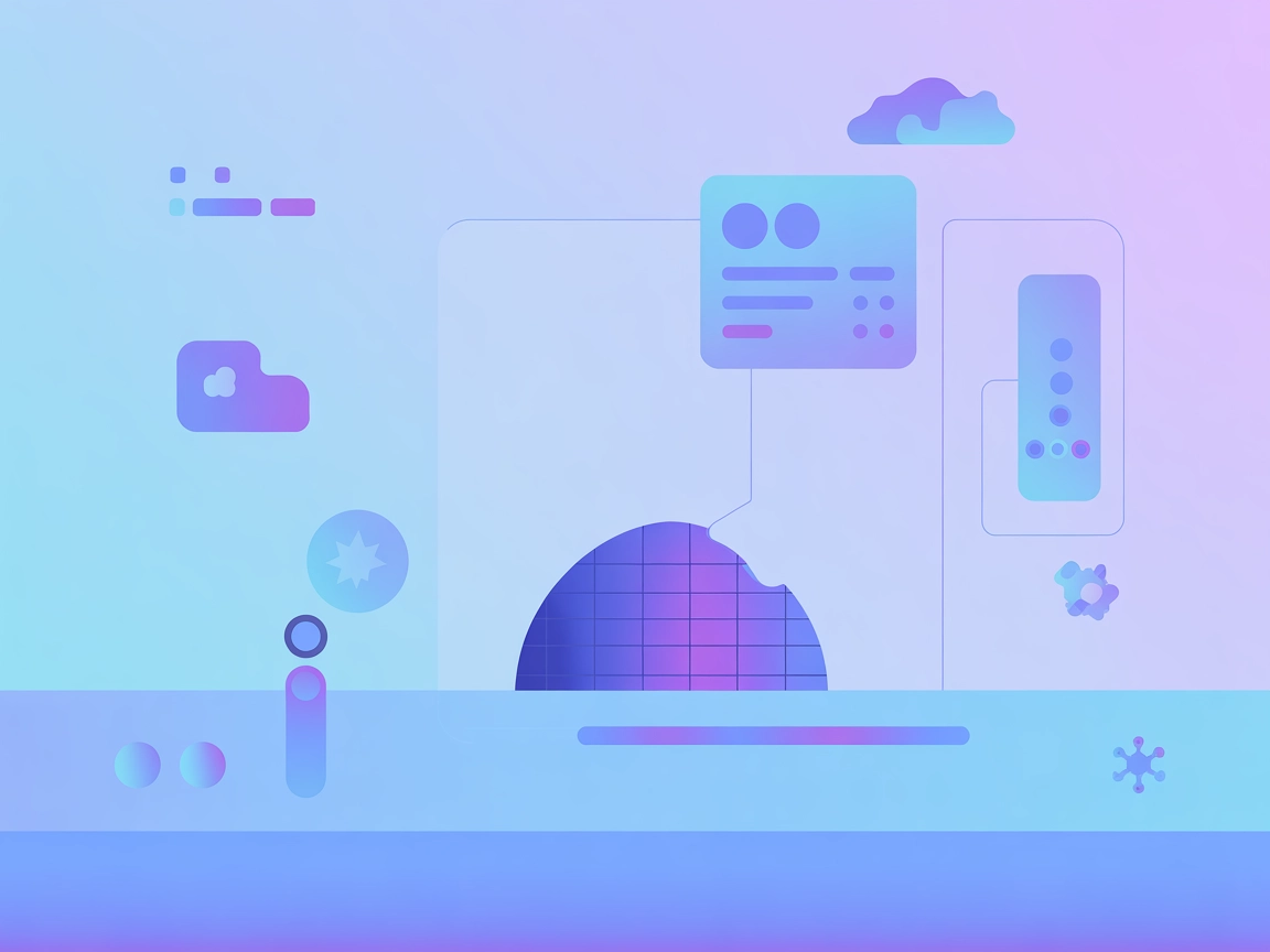 Minimalistyczny obrazek wektorowy konfiguracji i automatyzacji workflow