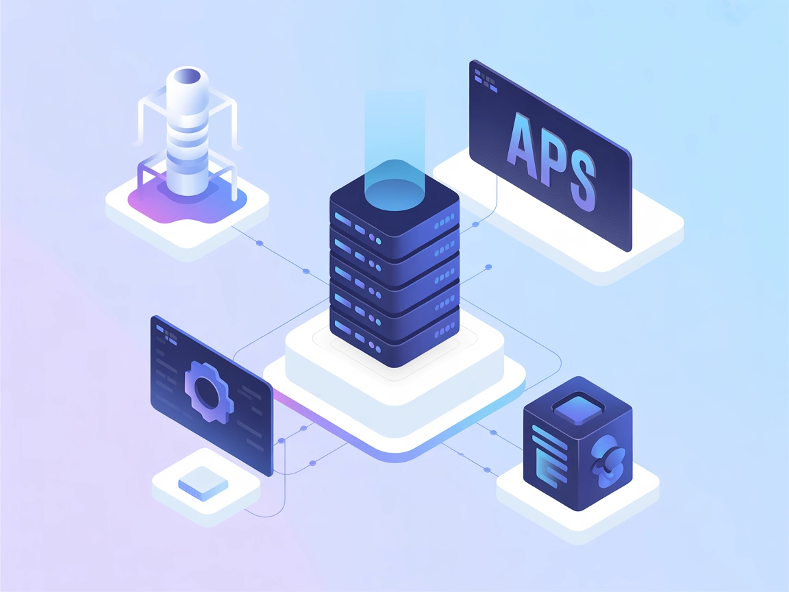 Minimalist vector image illustrating API testing automation with server and SaaS icons