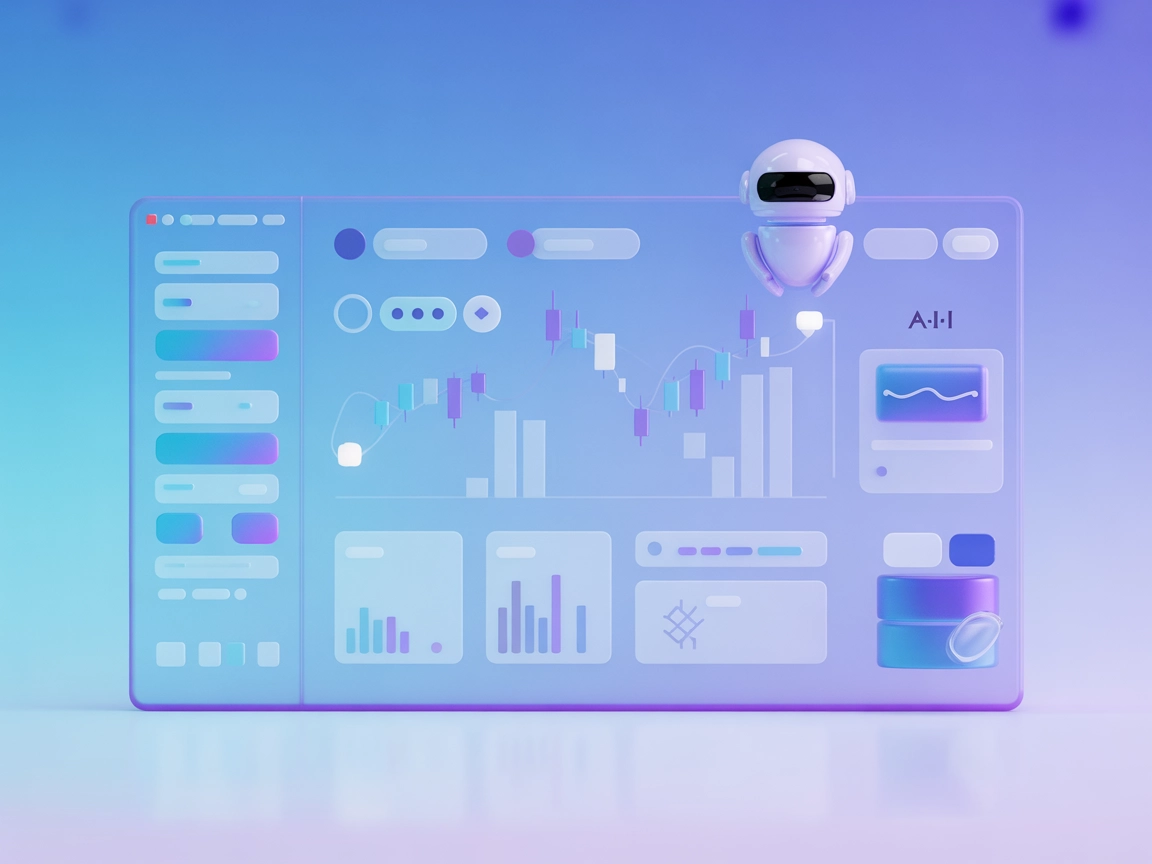 Minimalist trading dashboard with crypto charts and AI bot