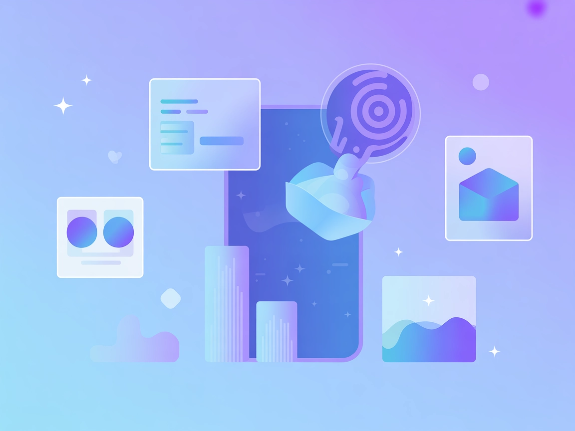 Minimalist AI automation and template system illustration