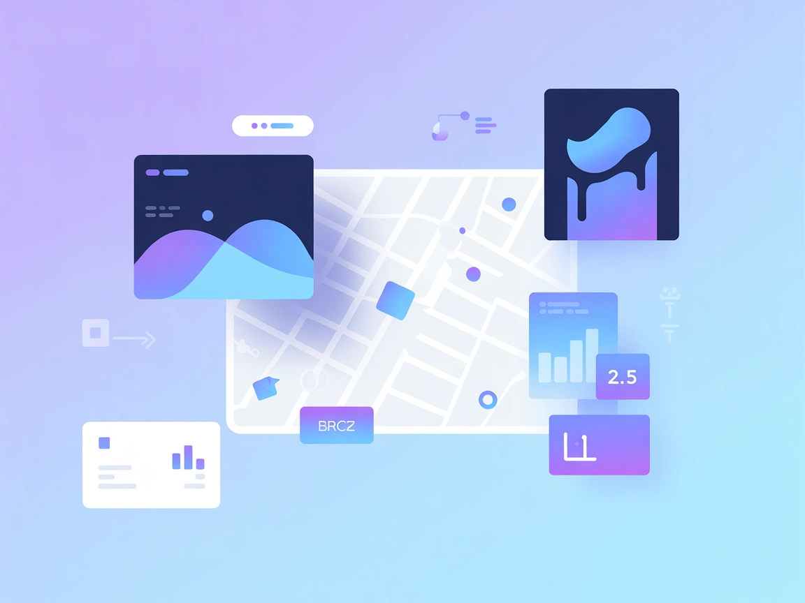 Minimalist vector image showing GIS, AI, coding, and layer management