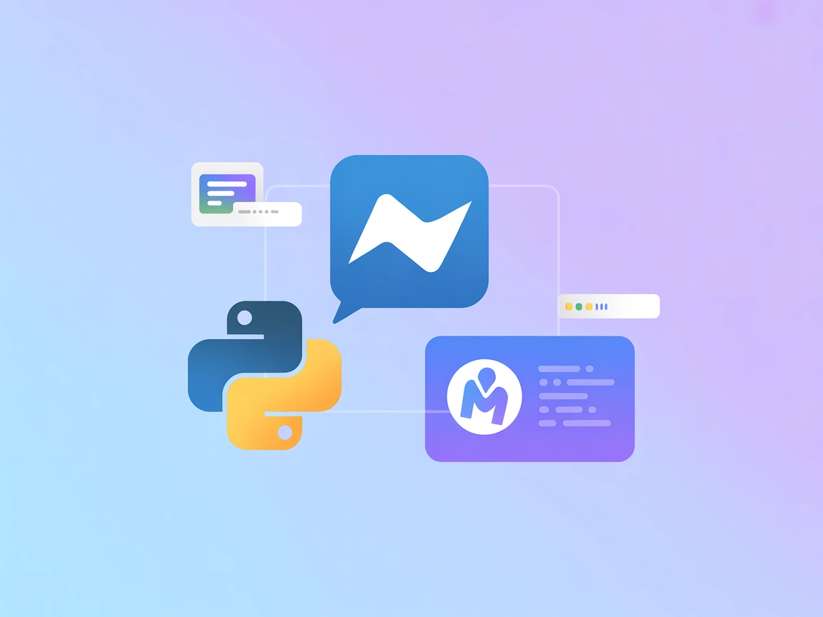 Minimalist vector of macOS Messages app, chat icons, and Python integration