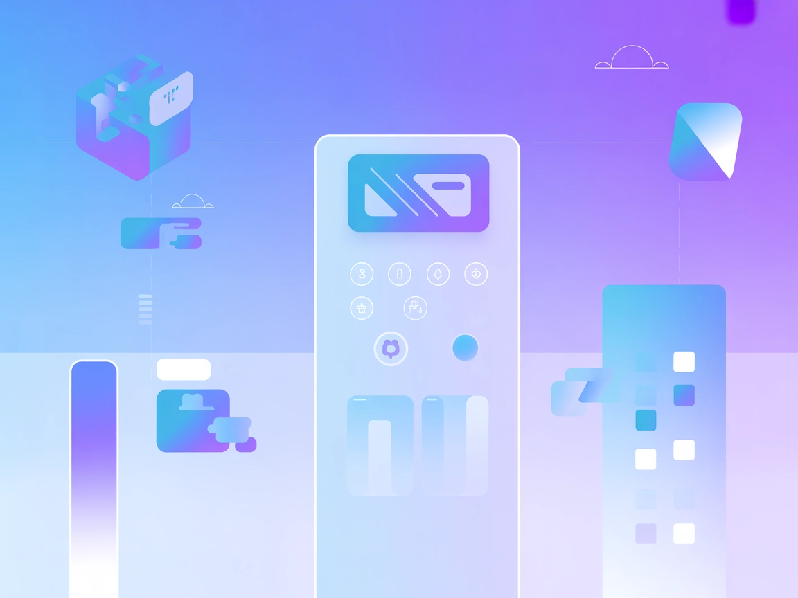 API, 데이터, AI 에이전트 아이콘이 있는 미니멀리스트 SaaS 통합 일러스트