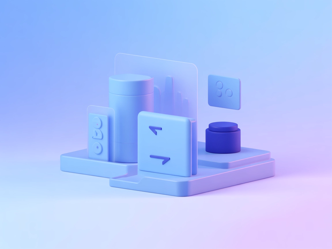 Minimalistinen vektori, joka näyttää yhtenäiset API:t ja monityökalujen orkestroinnin