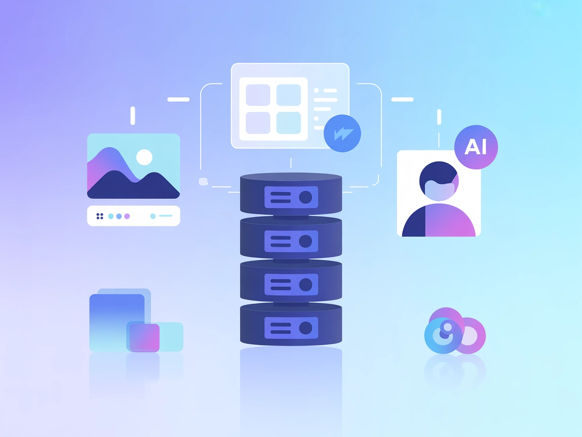 아바타 및 워크플로우 객체가 있는 미니멀 AI 영상 생성 서버 콘셉트