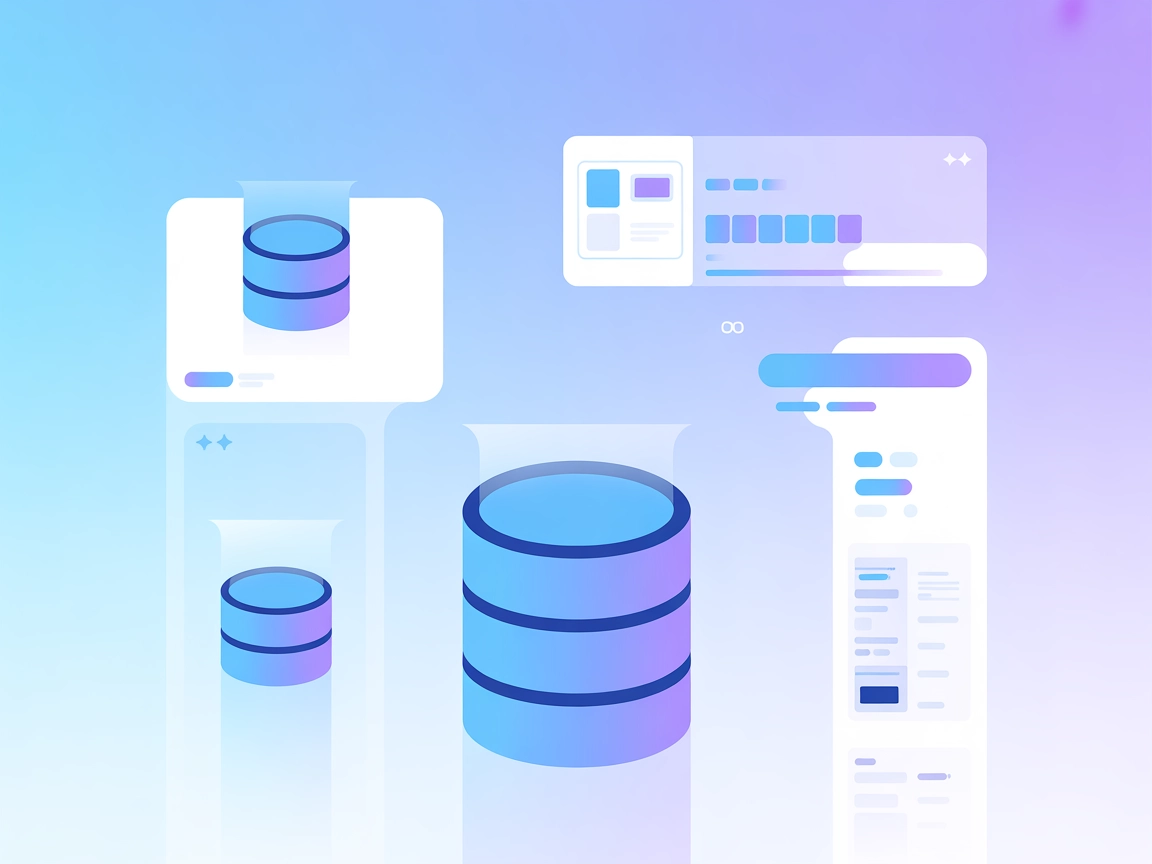 Minimalist vector showing database schema and table management