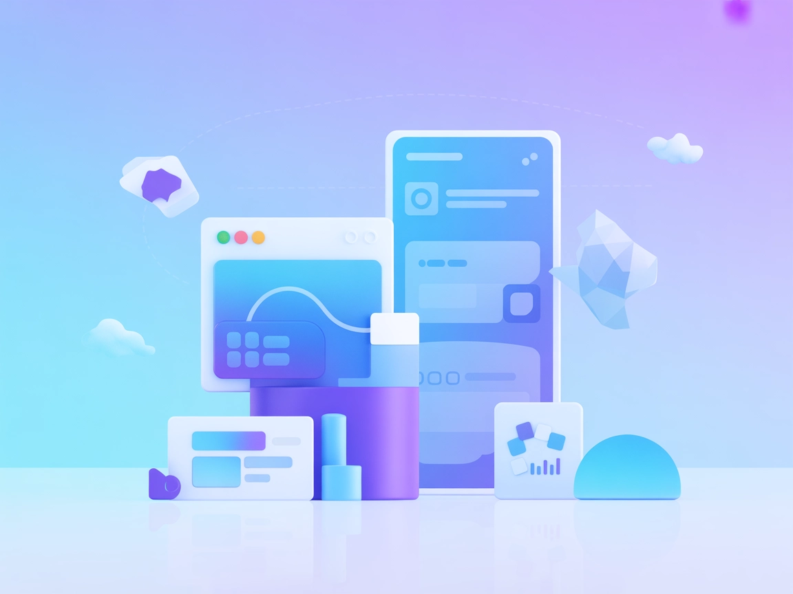 interactive-mcp MCP 서버 통합을 위한 미니멀 벡터 일러스트