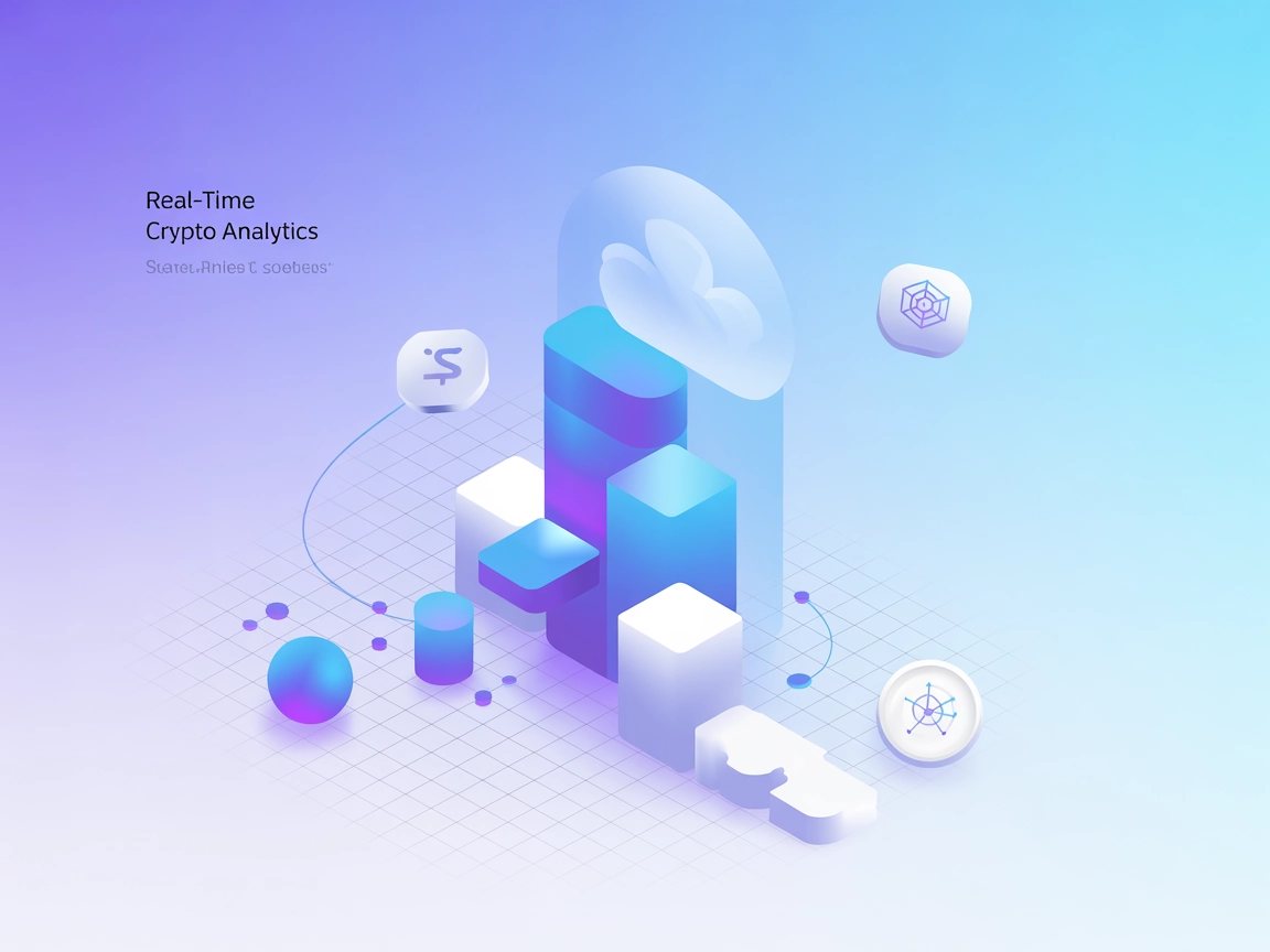 Minimalist real-time crypto analytics illustration