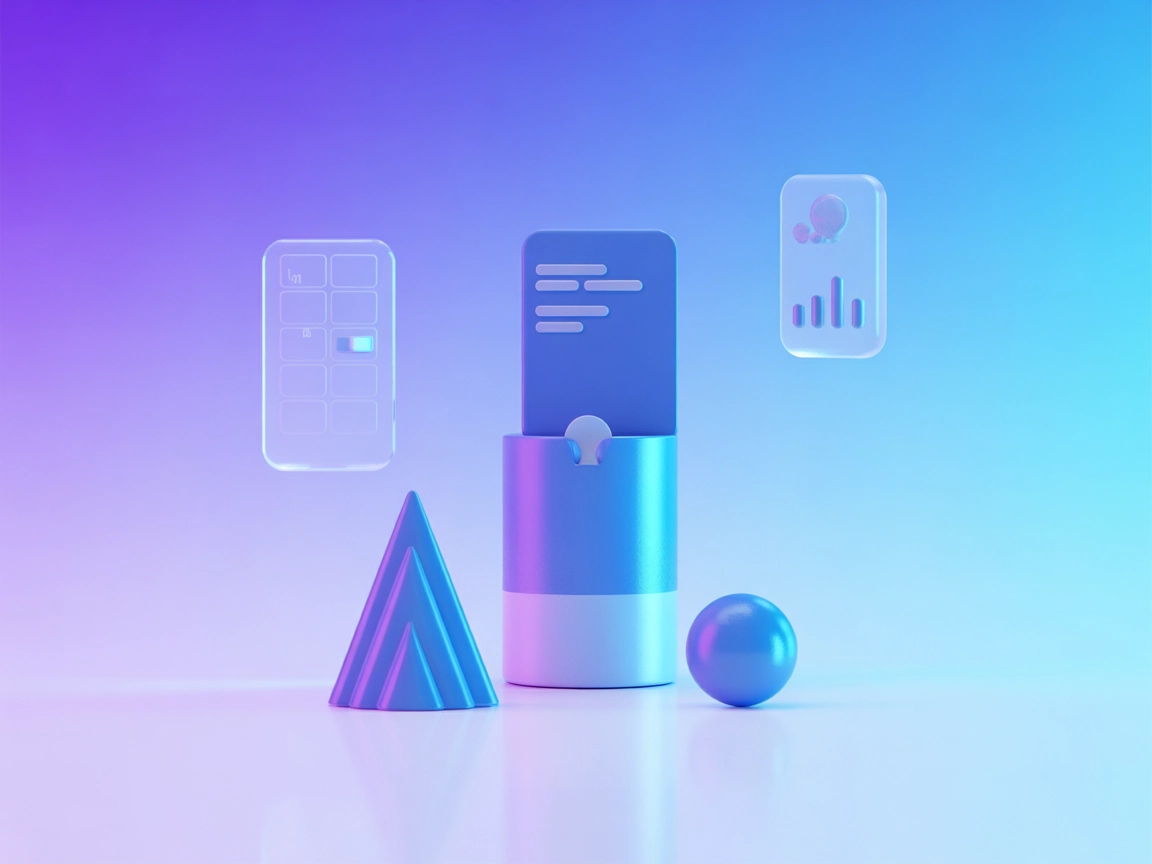 Minimalist AI-powered task management illustration