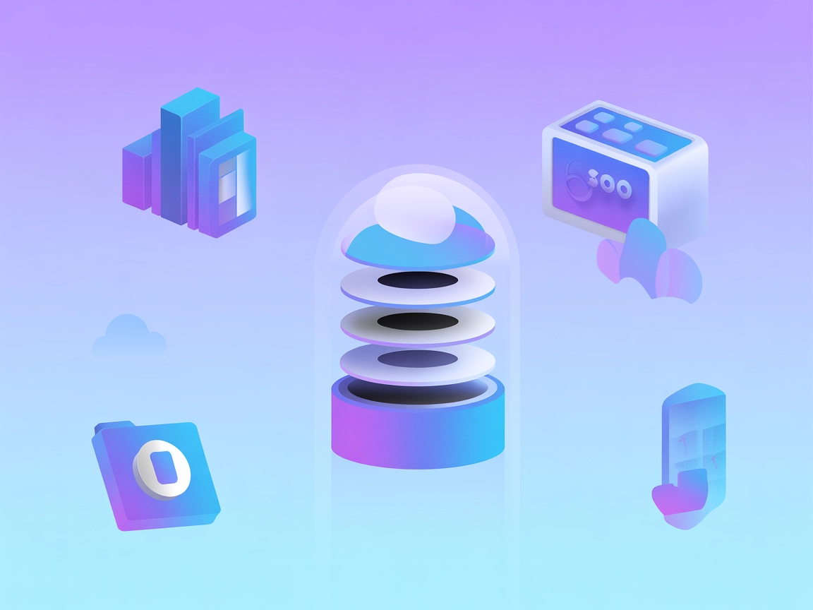 Vector image showing data management and resources