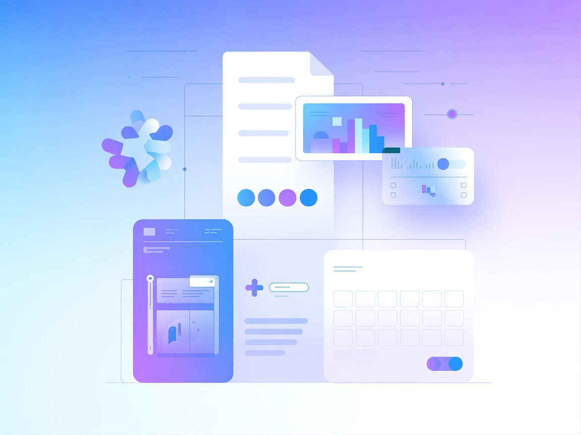 Database management and AI integration minimalist image