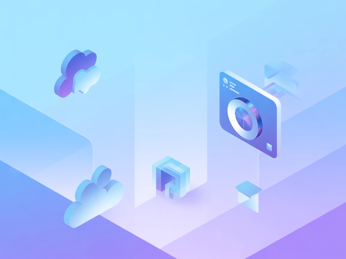 Automatisierter Workflow für Cloud-Datenbanken als Vektorgrafik
