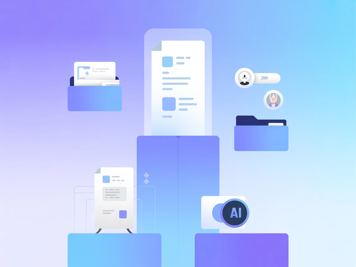Ilustración minimalista de automatización de tareas y documentos