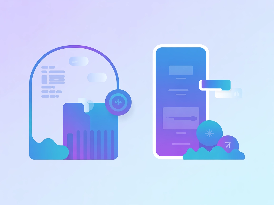 Minimalistische Illustration, die automatisierte Video- und Bildgenerierung darstellt