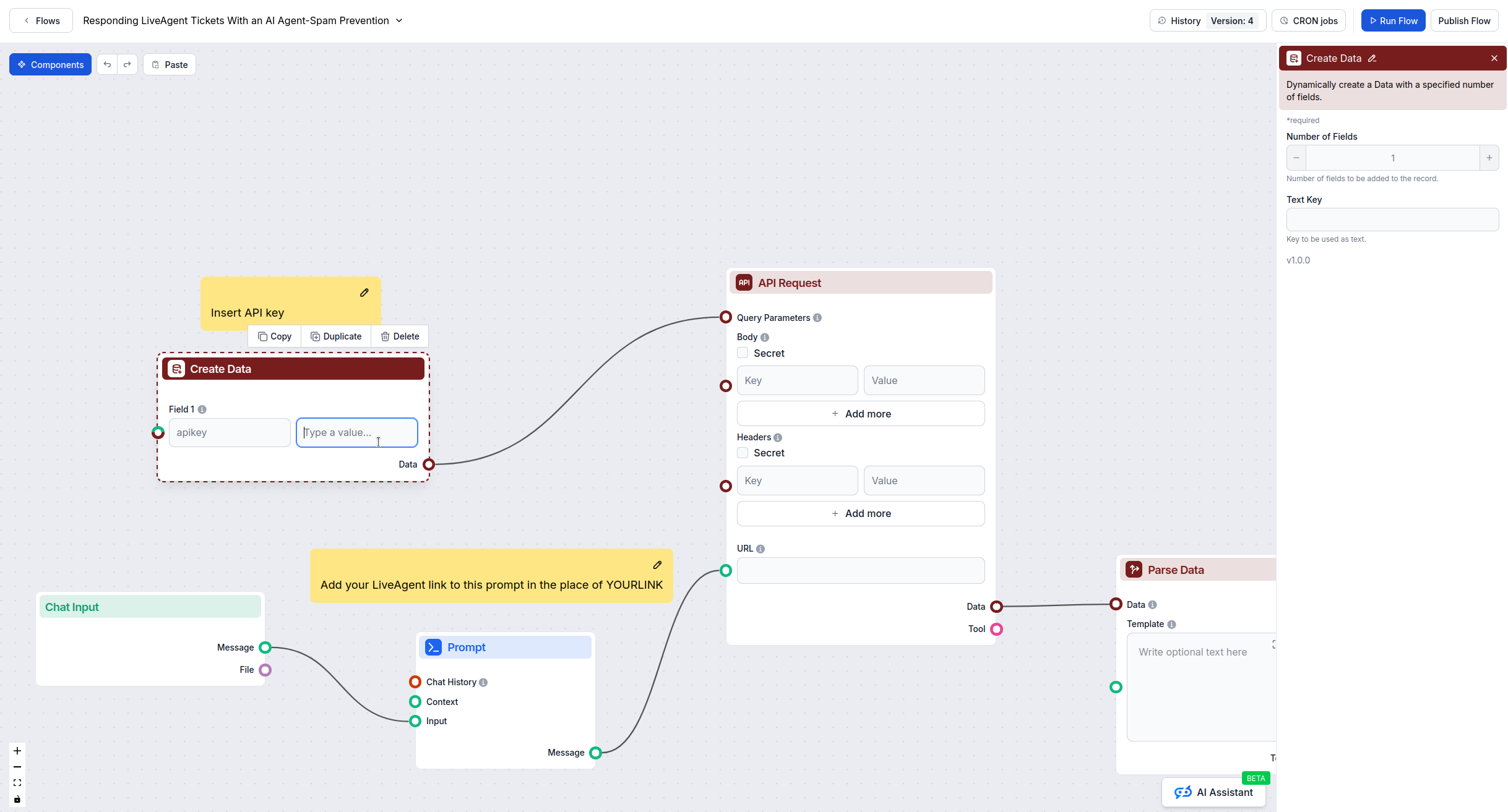 Headers section in API Request showing authorization configuration