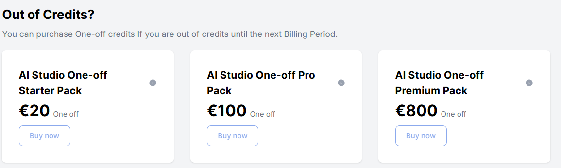 One-off credits