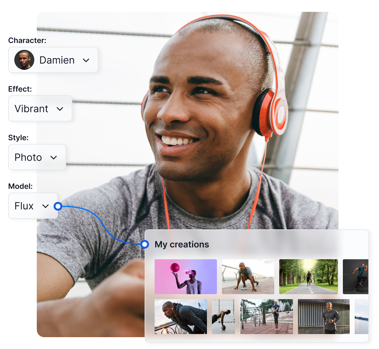Examples of AI avatars generated with Photomatic