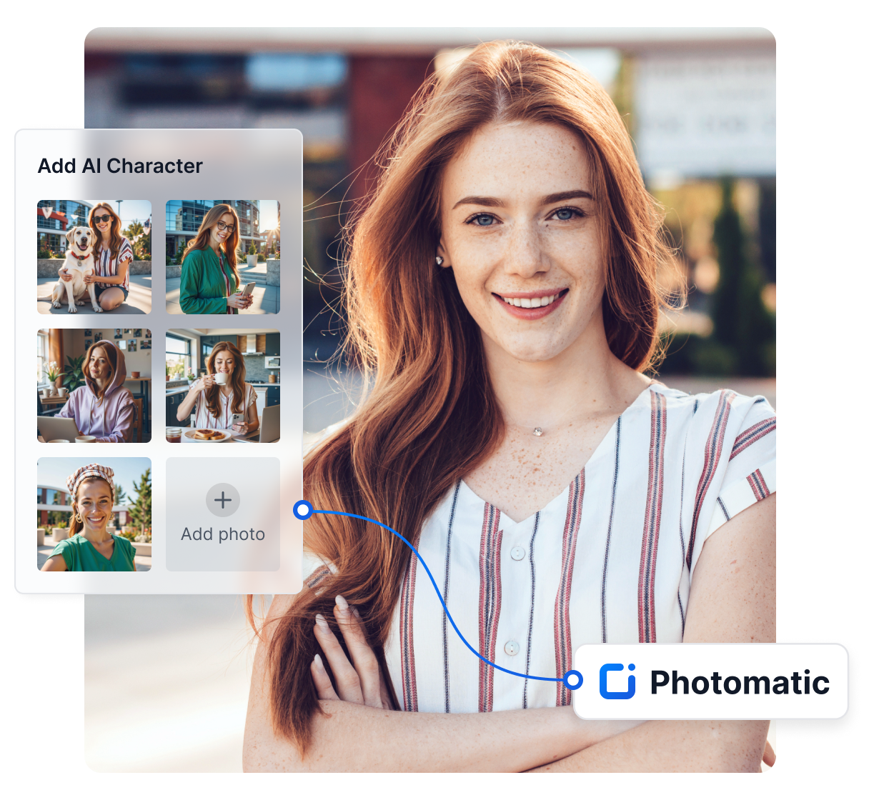 Examples of profesional headshots generated with Photomatic